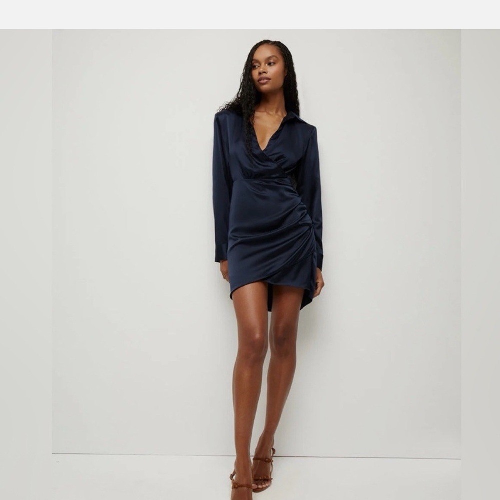 Veronica Beard Midnight Blue Long Sleeve Dress
